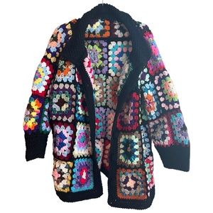 Granny Square Crochet Jacket [HAND MADE] Fits sizes S/M/L